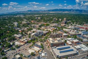 Aerial View of Fort Collins, Colorado. Homes for sale near me